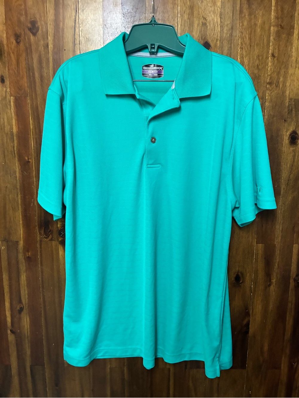 Grand Slam X Polo Shirt Men's XL Teal Aqua Performance Golf Short Sleeve - Picture 1 of 8